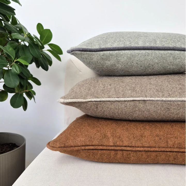 Wool Cushion Cover with piping | Multiple colors available