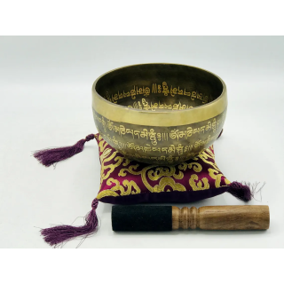 Handmade Mantra Etching Singing Bowl -6 Inch