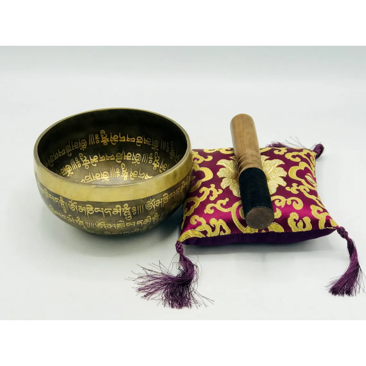 Handmade Mantra Etching Singing Bowl -6 Inch
