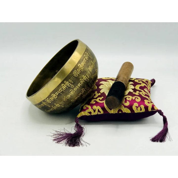 Handmade Mantra Etching Singing Bowl -6 Inch