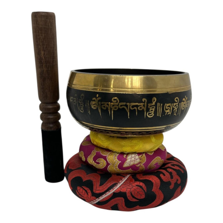 4 Inch Om Etching Singing Bowl, Handmade Bowl, Sound Therapy Bowl