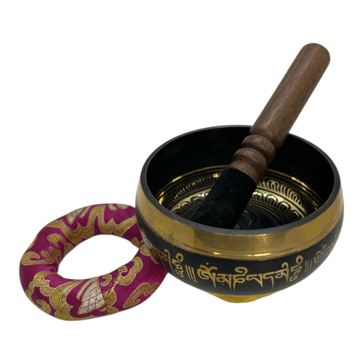 4 Inch Om Etching Singing Bowl, Handmade Bowl, Sound Therapy Bowl